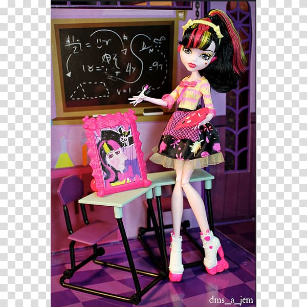 Draculaura Barbie Monster High Skelita Calaveras Mattel, barbie transparent background PNG clipart