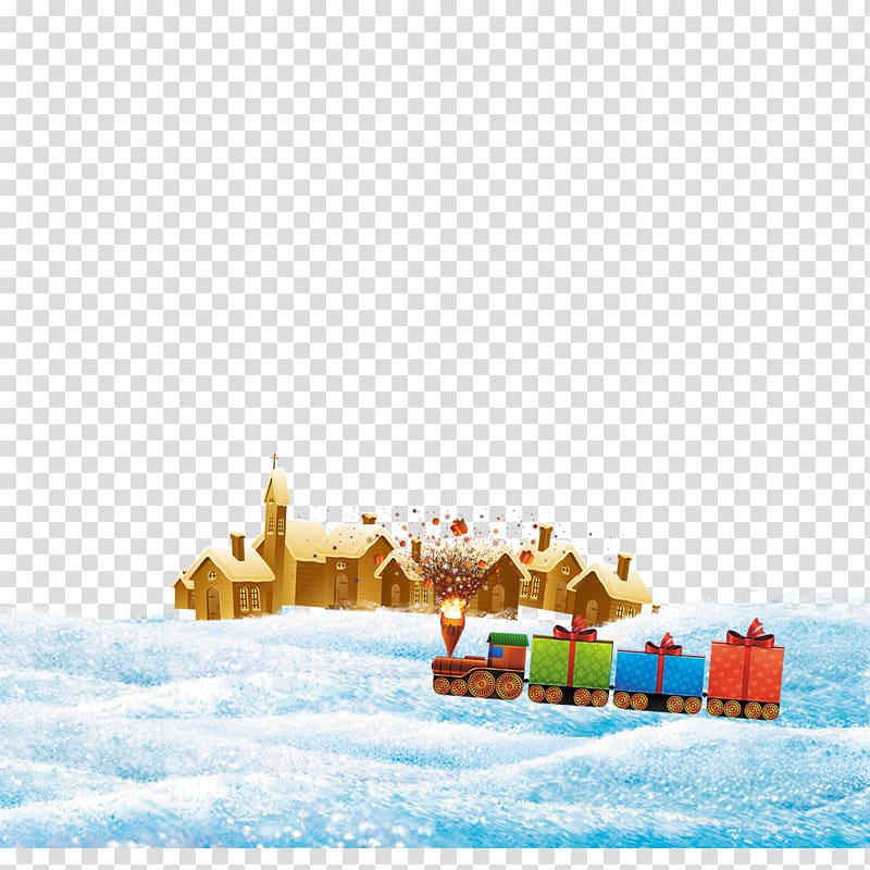 Christmas Computer file, Winter huts transparent background PNG clipart