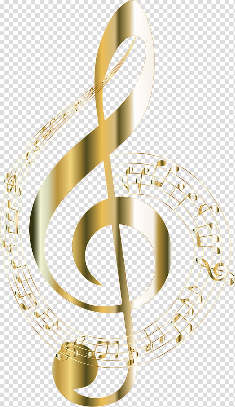 Musical note Gold , Notes transparent background PNG clipart