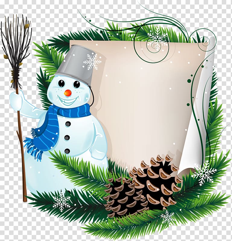 New Year Paper Holiday Christmas, Take a broom snowman transparent background PNG clipart