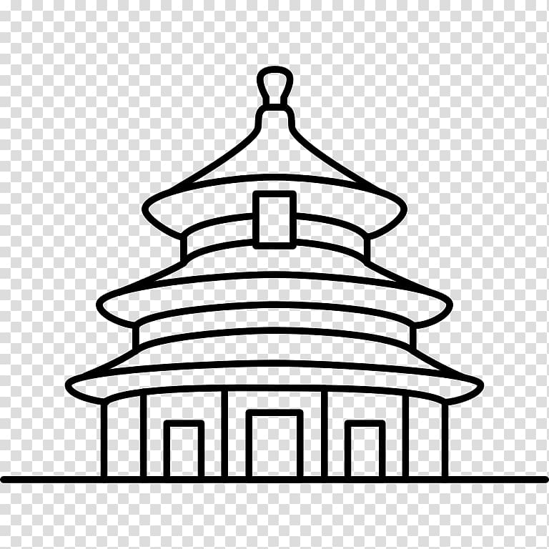 Temple of Heaven Great Wall of China Coloring book Drawing, HEAVEN transparent background PNG clipart