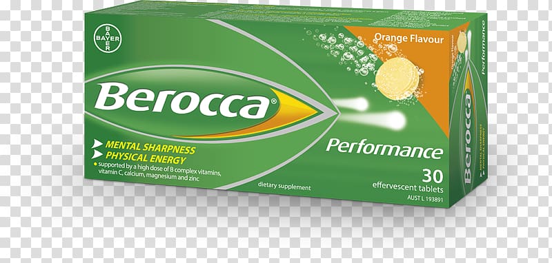 Dietary supplement Berocca B vitamins Pharmacy, effervescent tablets transparent background PNG clipart
