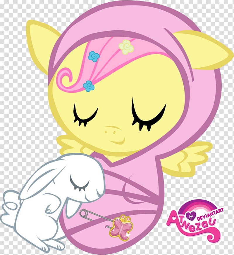 Fluttershy Pinkie Pie My Little Pony Rainbow Dash, angel baby transparent background PNG clipart