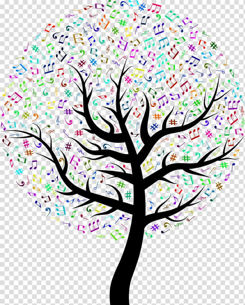 Musical note Treble , tree of life transparent background PNG clipart