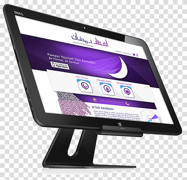 Computer Monitors Output device Computer Monitor Accessory Display device Dell, Ramadan Template transparent background PNG clipart