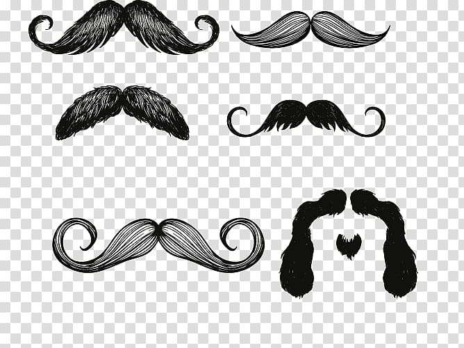 Moustache , Various shapes beard transparent background PNG clipart