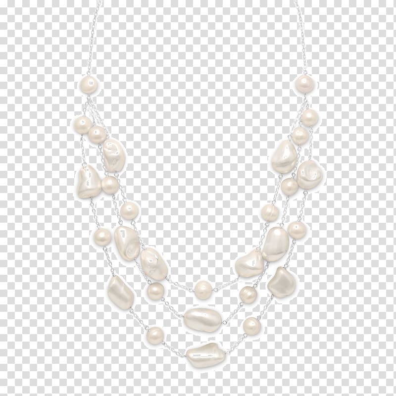 Cultured freshwater pearls Pearl necklace Jewellery, necklace transparent background PNG clipart