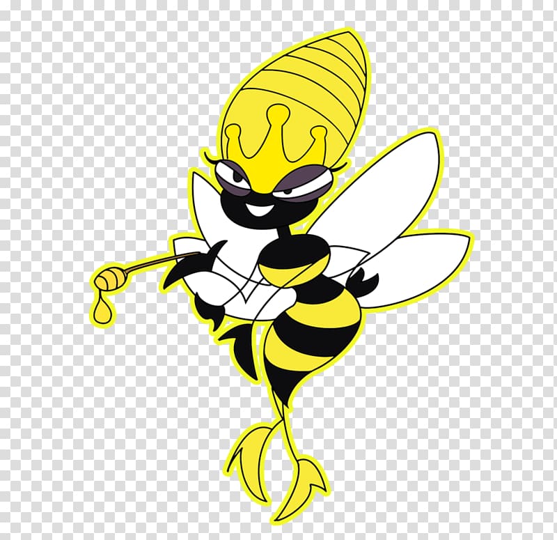 Queen bee Cartoon Honey bee, potion transparent background PNG clipart