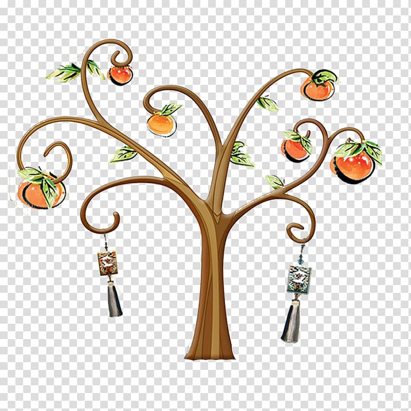 Persimmon Poster, Persimmon tree transparent background PNG clipart