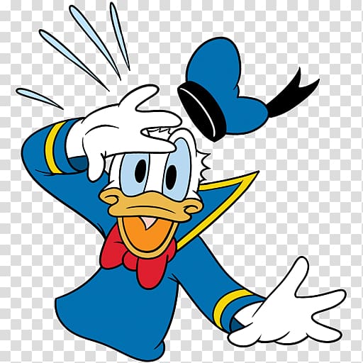 Donald Duck Telegram Sticker, donald duck transparent background PNG clipart