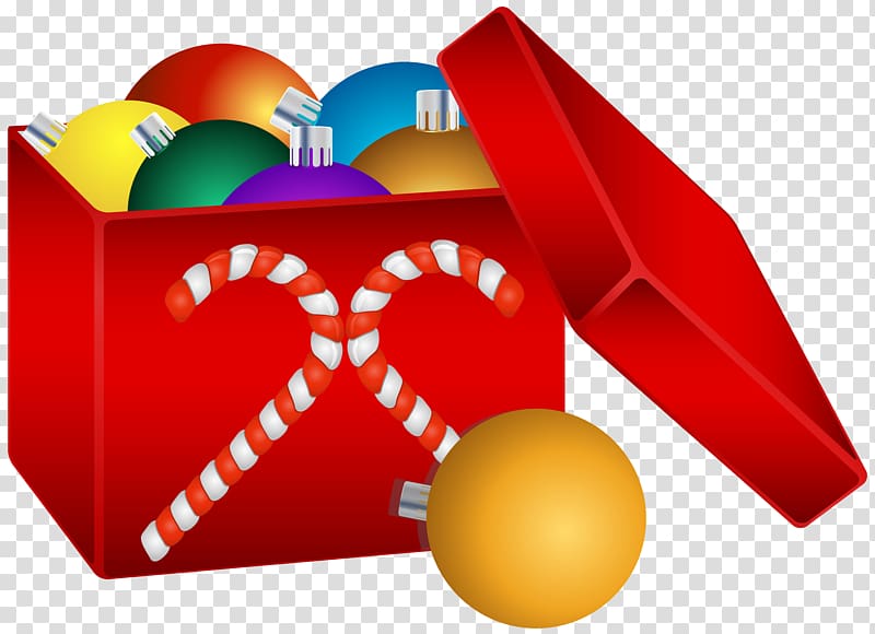 box of assorted-color bauble illustration, Christmas ornament Santa Claus Christmas decoration , Christmas Balls in Box transparent background PNG clipart