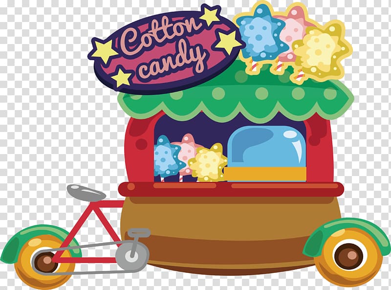 Cotton candy Candy cane Illustration, Bike candy transparent background PNG clipart