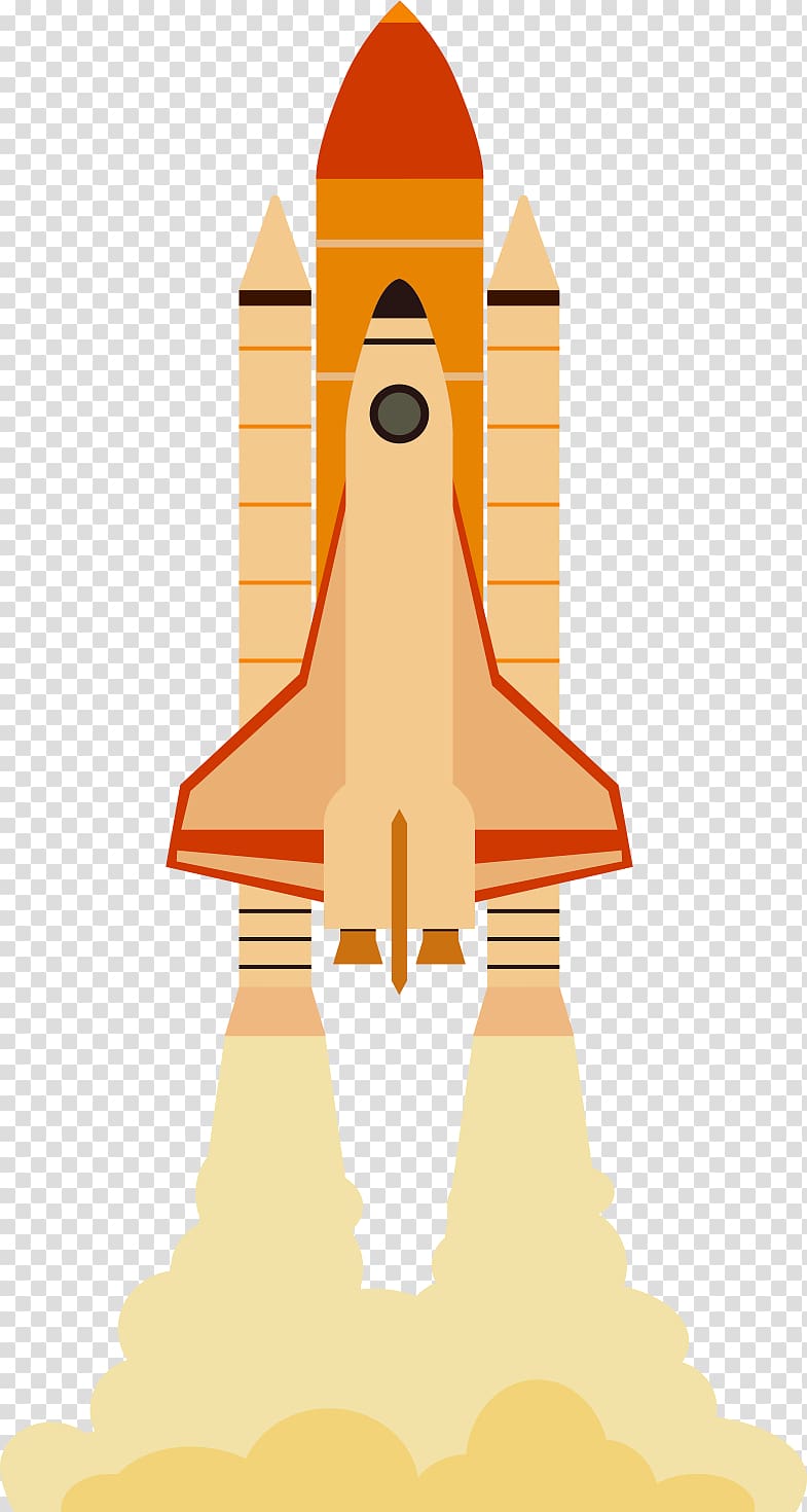 Rocket launch Takeoff Illustration, countdown off are painted rocket transparent background PNG clipart