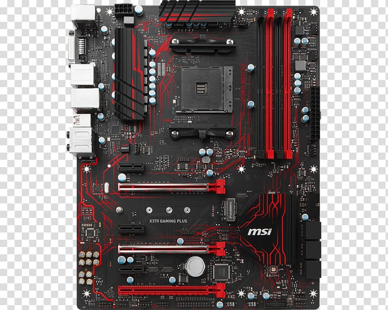 Socket AM4 Motherboard MSI X370 KRAIT GAMING MSI X370 GAMING PRO CARBON, others transparent background PNG clipart