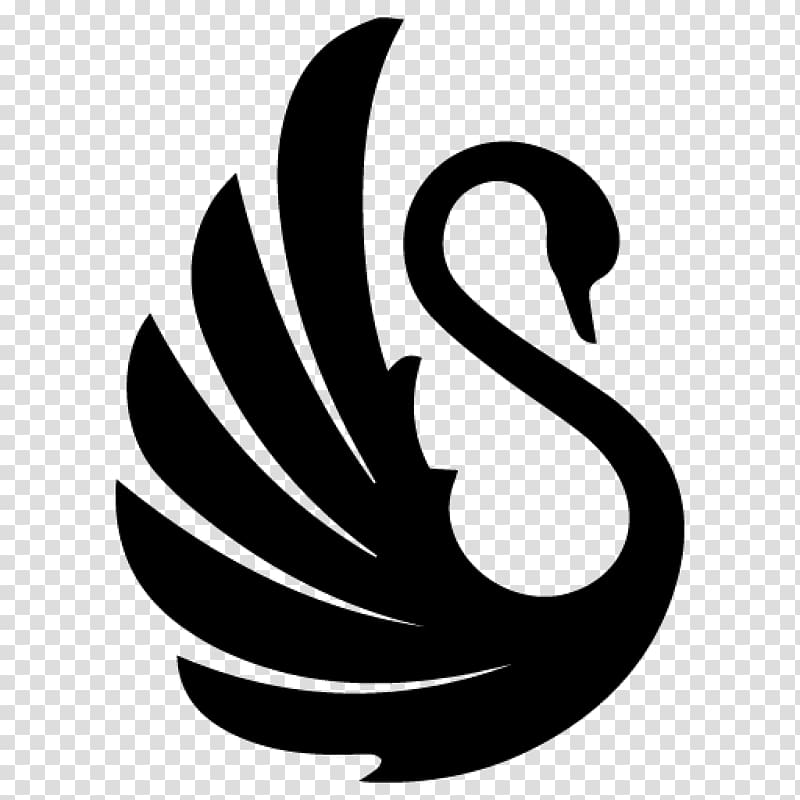 Black swan Logo, black swan transparent background PNG clipart