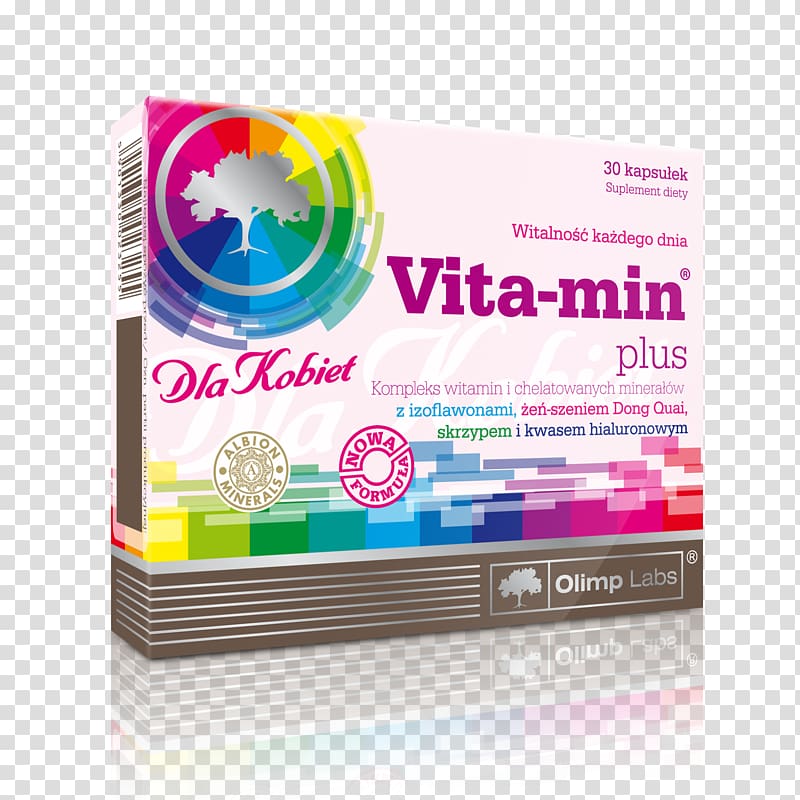 Dietary supplement OLIMP Vita-Min plus For Women Vitamin & Mineral Complex Vit C B6 B12 Zinc Iron Vita-Min Plus Olimp Labs Olimp, VITA-MIN PLUS 30 kaps., w,v k[,l transparent background PNG clipart