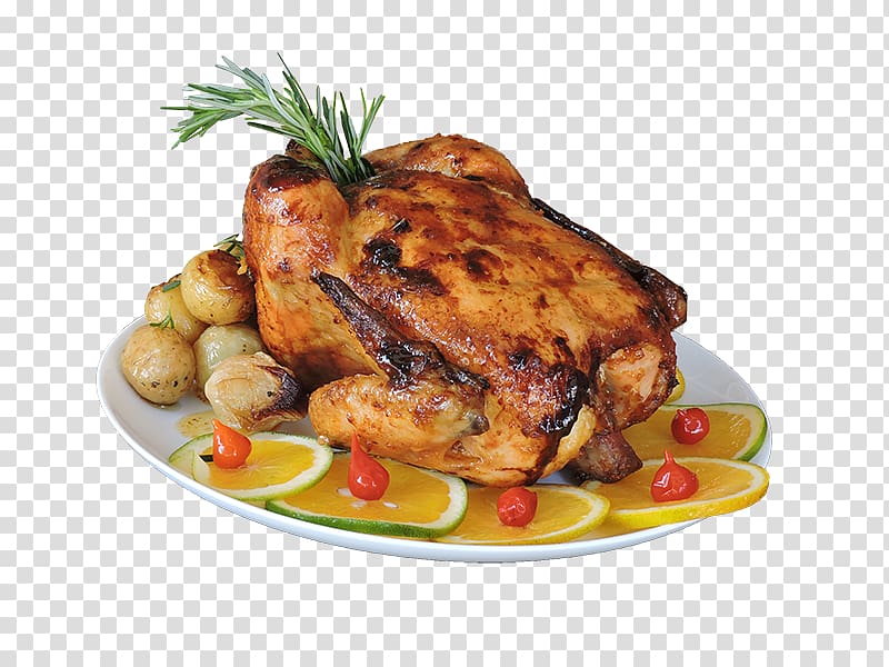 Roast chicken Barbecue chicken Bistro Dish Food, menu cafe transparent background PNG clipart
