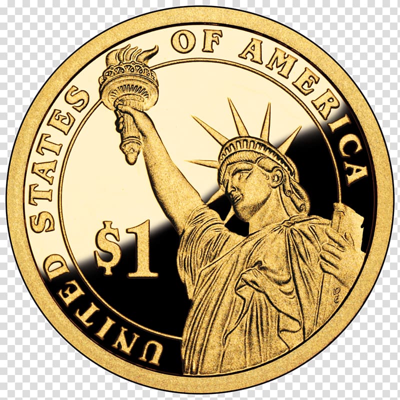 United States Dollar Presidential $1 Coin Program Dollar coin, dollar transparent background PNG clipart