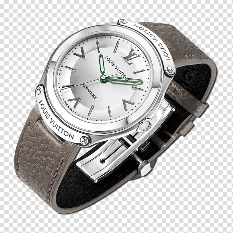 Watch strap Chronograph Louis Vuitton Time, marked buckle transparent background PNG clipart