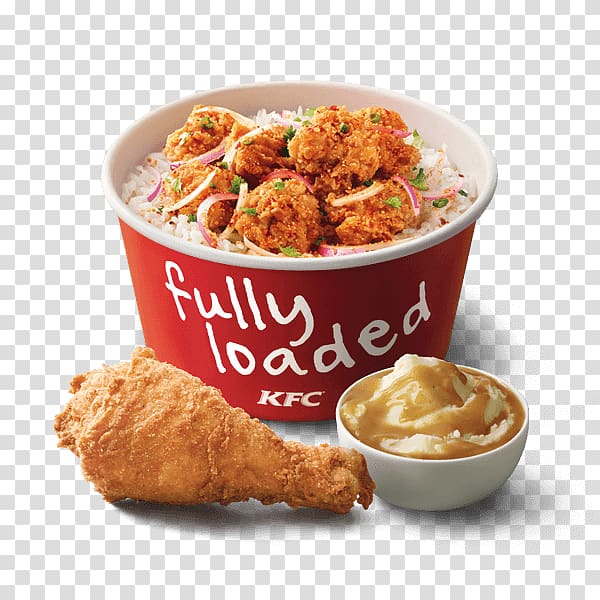 KFC Fried chicken Chicken fingers Hamburger Fast food, rice bowl transparent background PNG clipart