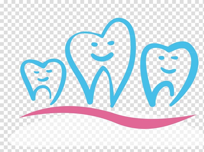 blue and white teeth , Tooth Dentistry Euclidean Illustration, Happy Teeth transparent background PNG clipart