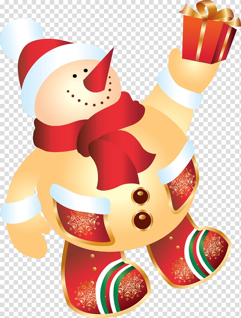 Christmas ornament Santa Claus Food , snowman creative transparent background PNG clipart