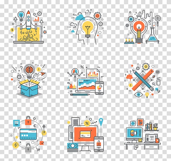 Computer Icons Concept , multimedia and digital marketing training design transparent background PNG clipart