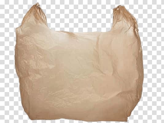 beige plastic bag, Plastic Bag Brown transparent background PNG clipart