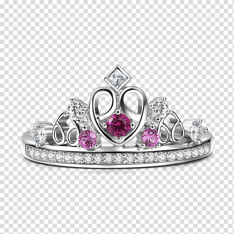 Ruby Ring Jewellery Crown Silver, ruby transparent background PNG clipart
