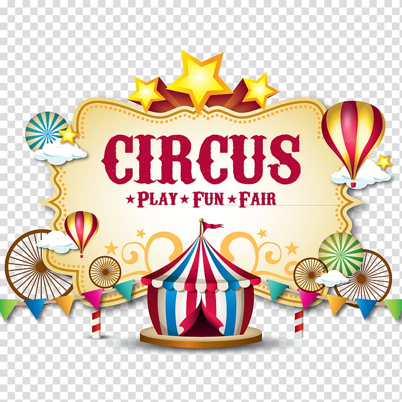 circus play fun fair border illustration, Euclidean Circus Carnival Icon, Circus transparent background PNG clipart