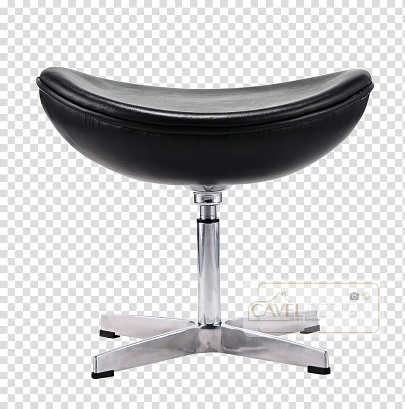 Egg Eames Lounge Chair Footstool, black egg transparent background PNG clipart