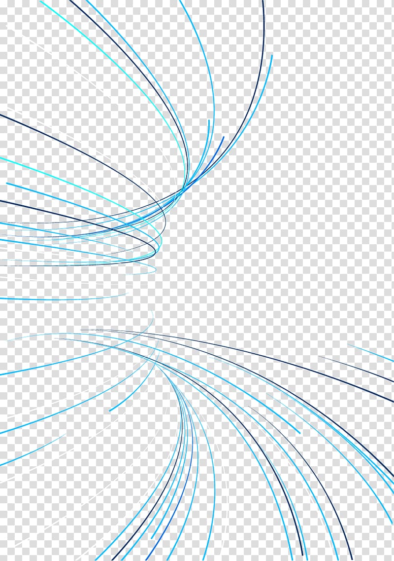 blue and white abstract illustration, Blue Light Line, hand-drawn Blue Line Science and Technology transparent background PNG clipart