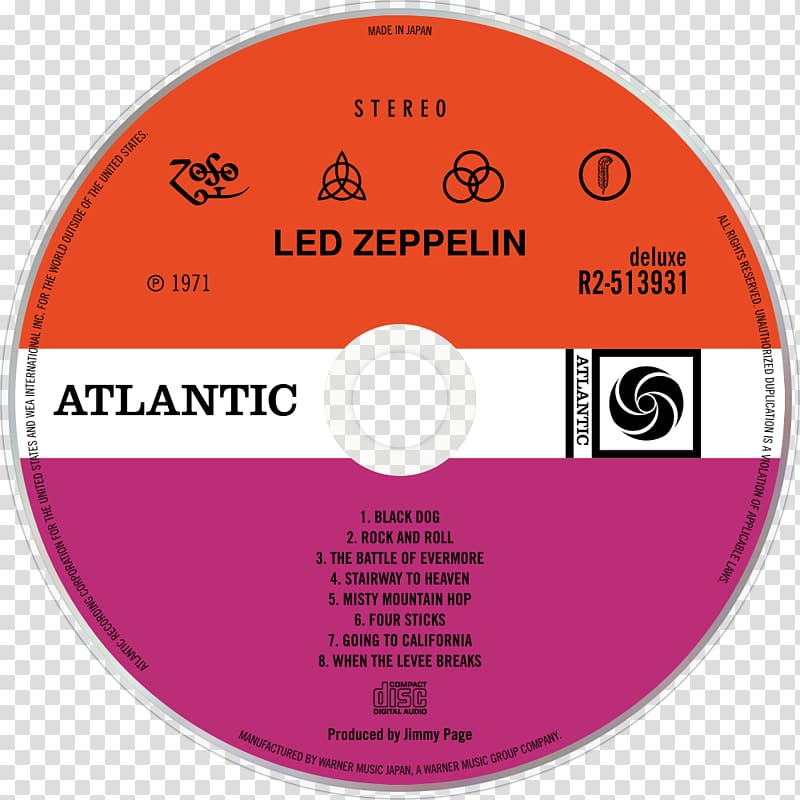 Compact disc Led Zeppelin IV Led Zeppelin III Phonograph record, John Bonham transparent background PNG clipart