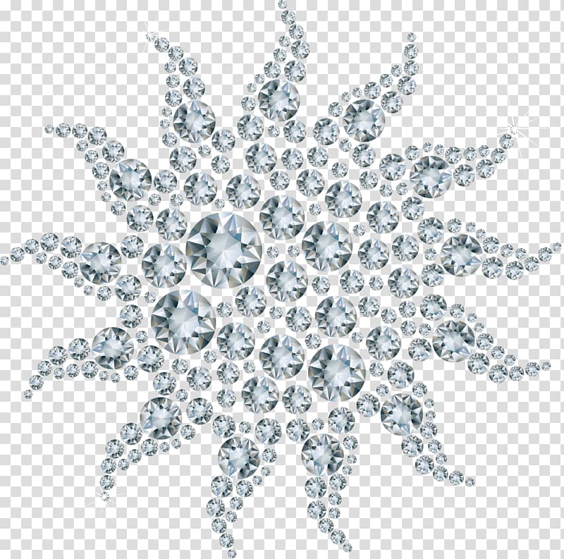 Diamond, Sunflower composed of diamonds transparent background PNG clipart