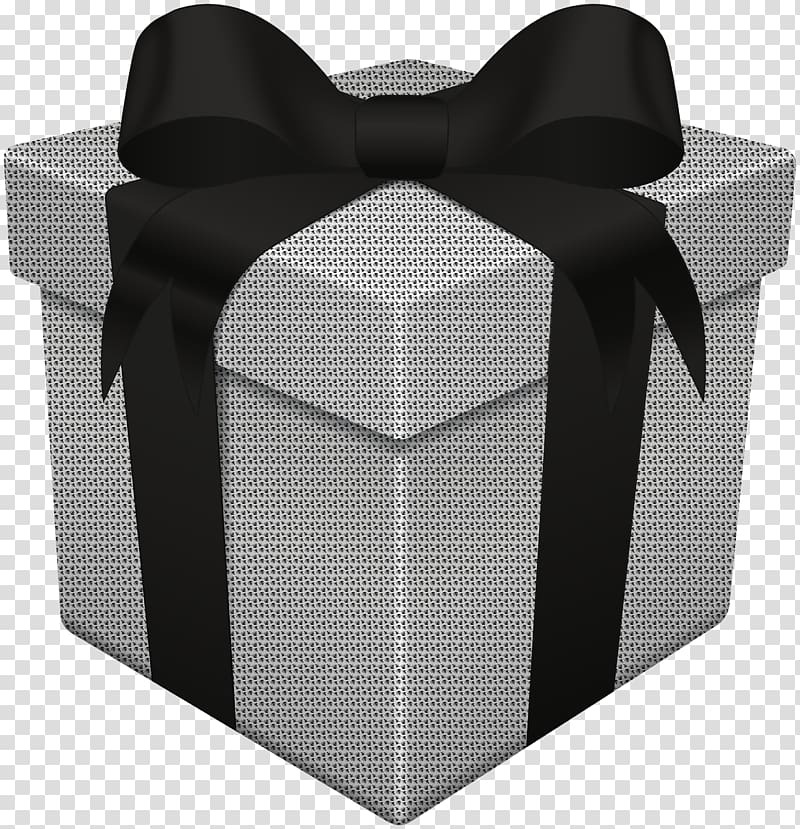 gray and box gift box, Gift Box White , Gift Box White Black transparent background PNG clipart