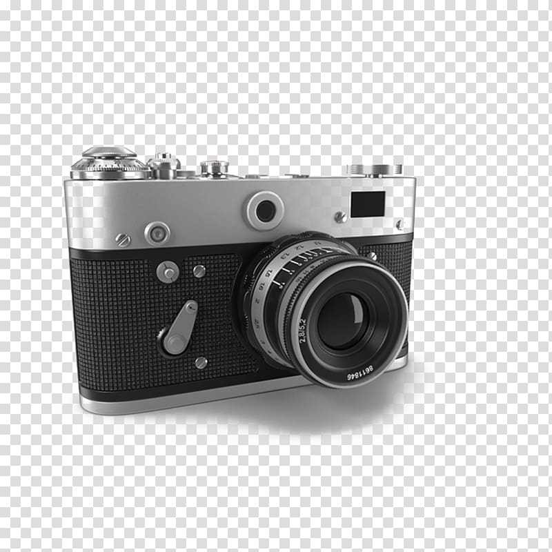 Mirrorless interchangeable-lens camera Canon AE-1 Program Camera lens, Vintage rangefinder camera transparent background PNG clipart