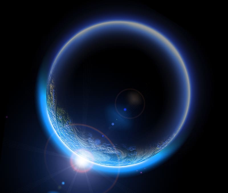 planet Earth, Lunar eclipse Light Moon, Eclipse effect material transparent background PNG clipart