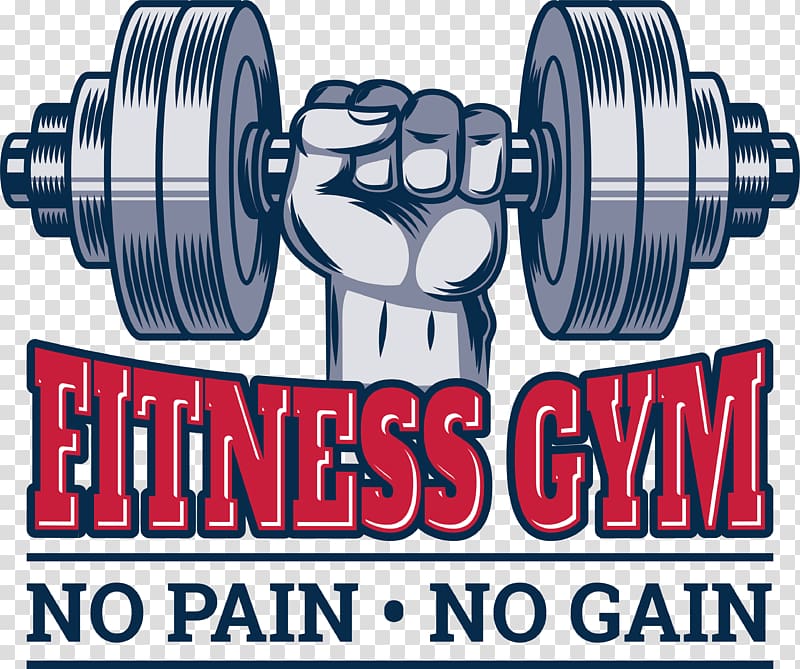 Fitness Gym no pain no gain illustration, Barbell Bodybuilding Poster Physical exercise Physical fitness, Barbell lifting exercise Poster transparent background PNG clipart