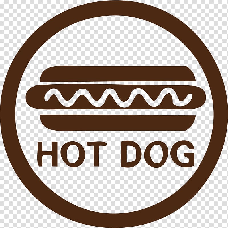 brown hot dog logo, Hot dog Euclidean , Hot Dog HOT,DOG AI transparent background PNG clipart