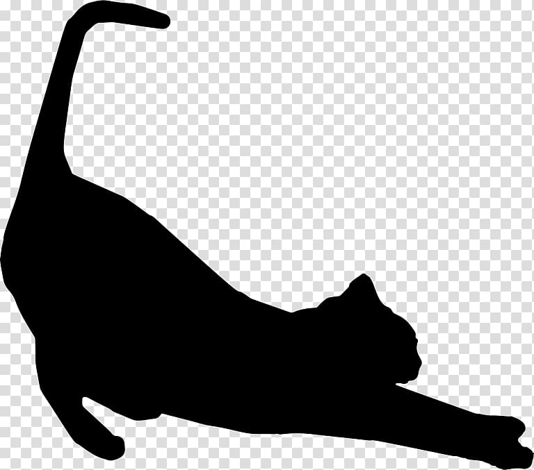 Cat Protection Society of Victoria Silhouette Kitten Stretching, Cat transparent background PNG clipart