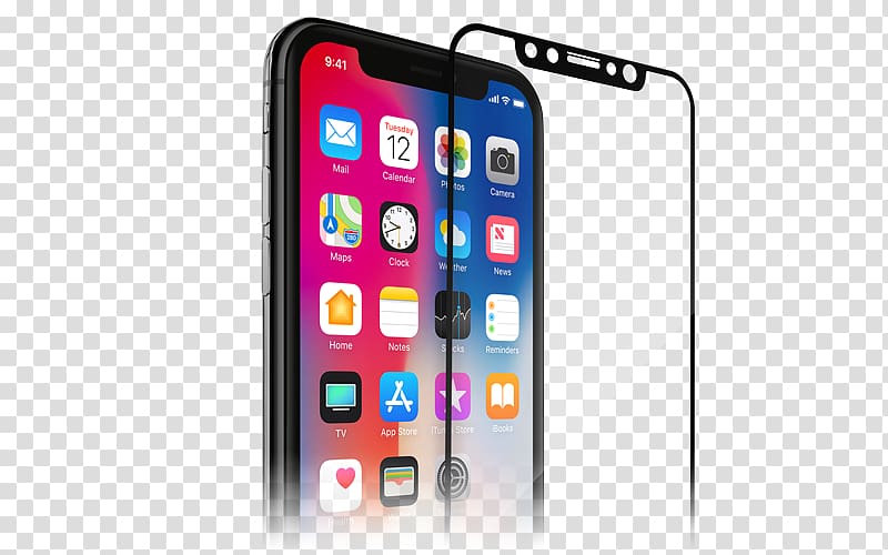 Spigen iPhone X Screen Protector Screen Protectors iPhone 6S Thermoplastic polyurethane, iphone x tempered glass transparent background PNG clipart