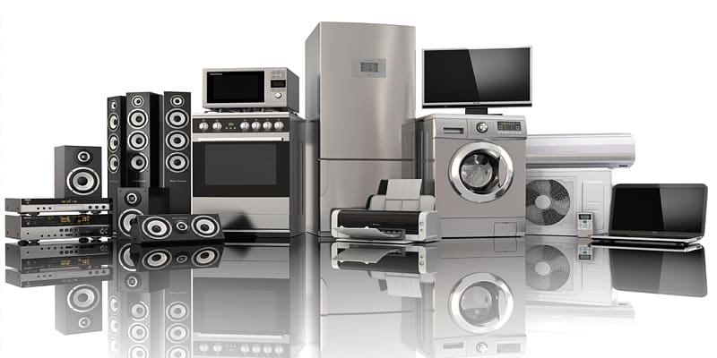 assorted-type home appliance lot, Home appliance Major appliance Consumer electronics Refrigerator Washing Machines, Home Appliances transparent background PNG clipart