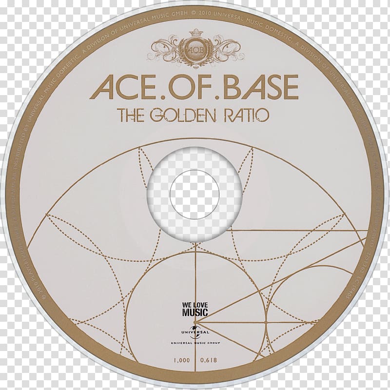 Compact disc Ace of Base The Golden Ratio Music, golden ratio face male transparent background PNG clipart