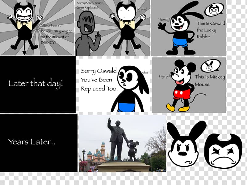 Bendy and the Ink Machine Comics Oswald the Lucky Rabbit Mickey Mouse, angel plush disney store transparent background PNG clipart
