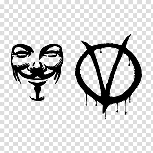 guy fawkes mask illustration, V for Vendetta Guy Fawkes mask , V For Vendetta transparent background PNG clipart