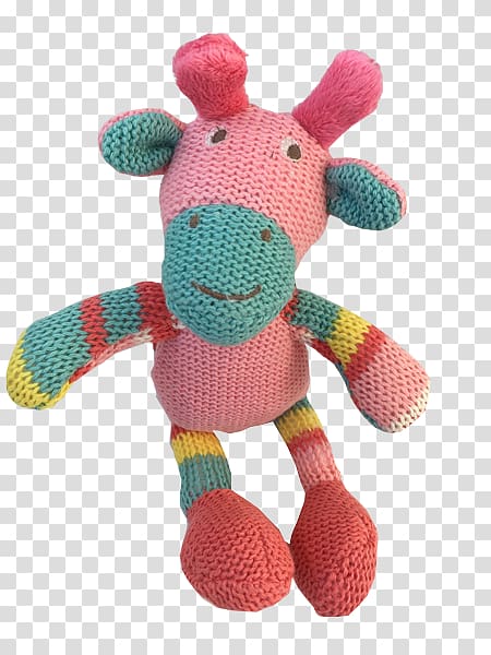 Giraffe Stuffed Animals & Cuddly Toys Crochet Pink M Pattern, monkey giraffe transparent background PNG clipart