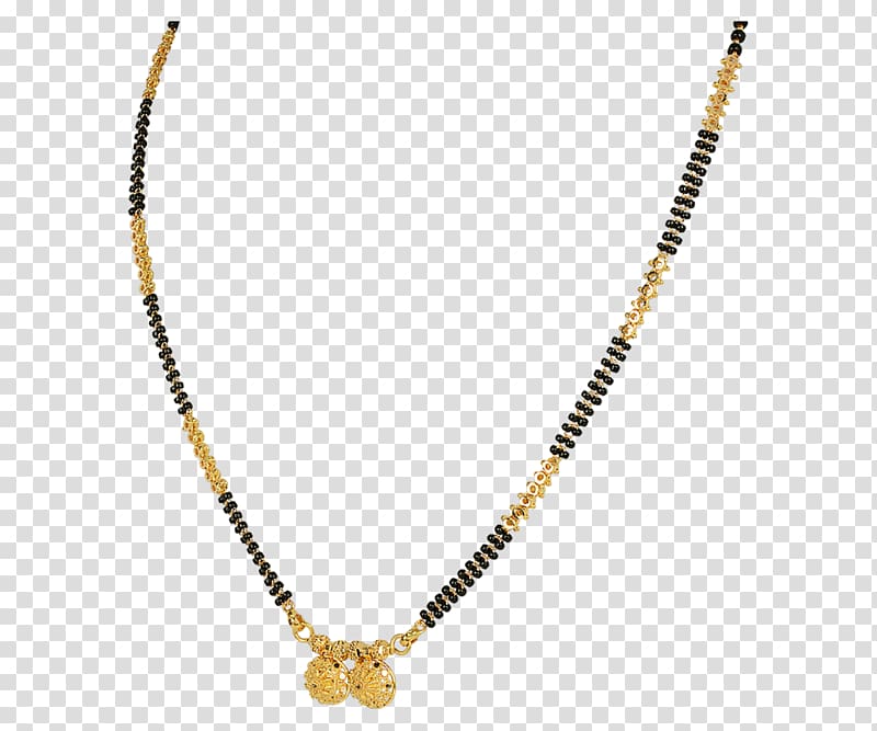 Jewellery Necklace Mangala sutra Gold Chain, gold chain transparent background PNG clipart