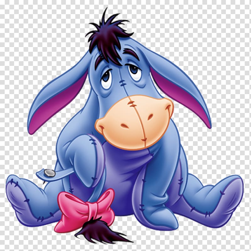 Eeyore illustration, Eeyore Holding Tail transparent background PNG clipart