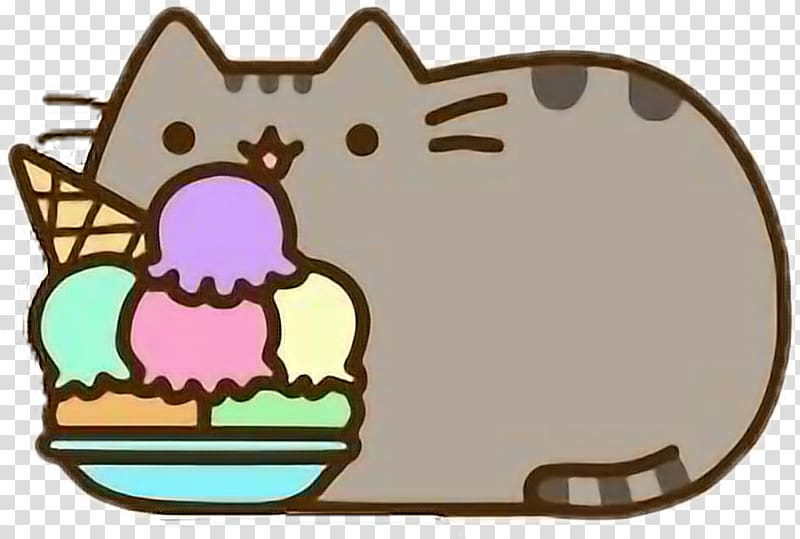 Ice cream Pusheen Cat Tenor, ice cream transparent background PNG clipart