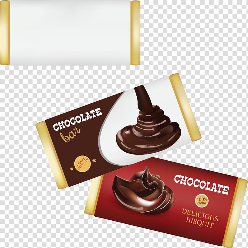 Chocolate bar Biscuit Candy, cartoon chocolate packaging transparent background PNG clipart